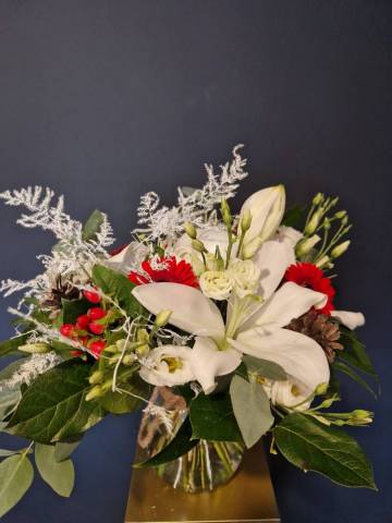 Bouquet rond No�l enchant�