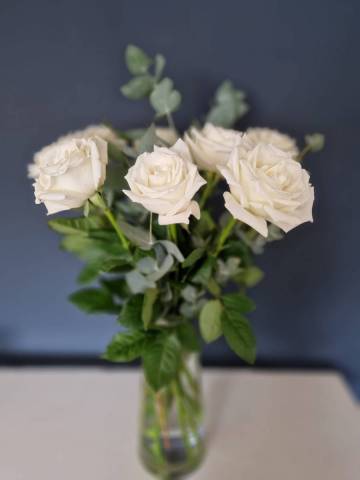 Bouquet de Roses Blanches Sinc�rit�